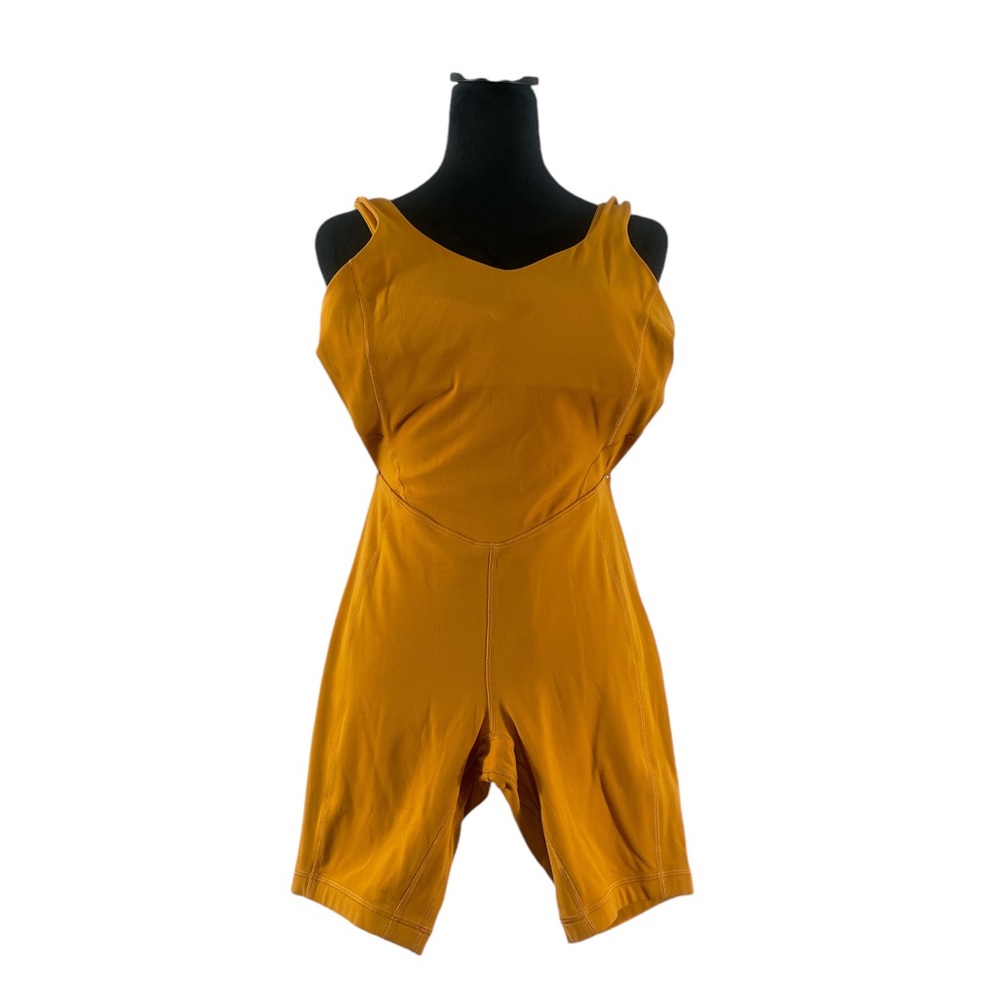 Lululemon Align Bodysuit,shorts,orange,mustard, Size 8